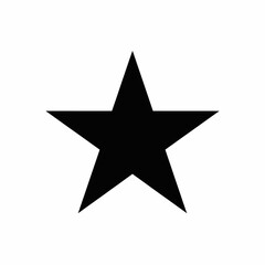Obraz premium A simple black star on a white background geometric