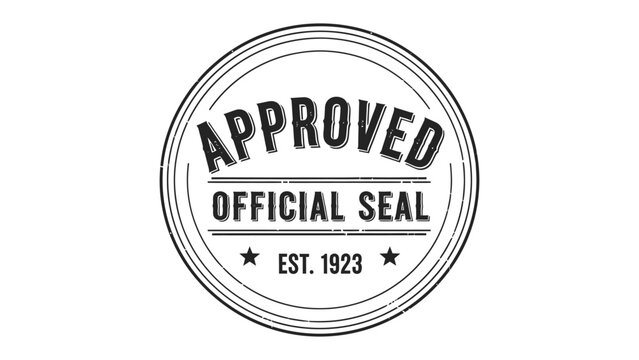 Official Approved Seal: A timeless seal design, featuring the words APPROVED and OFFICIAL SEAL, conveys a sense of trust and quality.