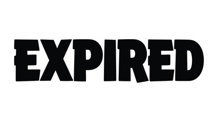 Expired Sign: A stark, bold declaration of the word EXPIRED stands out, conveying a clear message of obsolescence, with the word dominating the visual frame. © Mohiuddin123