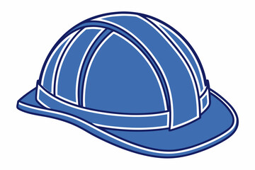 Fototapeta premium Blue Safety Helmet Illustration