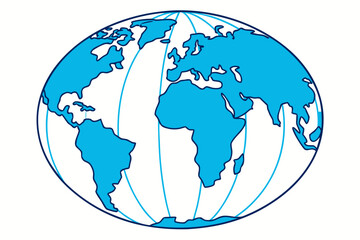 Simple World Globe Illustration