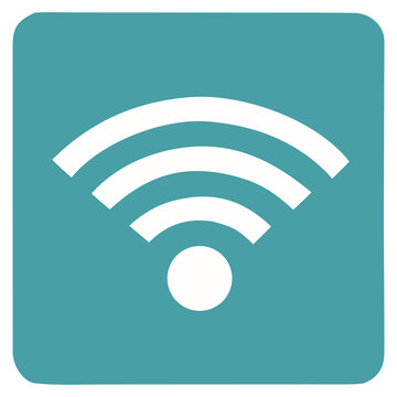 Connectivity Icon: Depicting a clean, simple wifi symbol, this image represents seamless wireless internet access with a modern aesthetic.