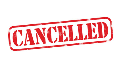 Cancellation Notice: Boldly emblazoned with a red CANCELLED stamp, this image conveys a clear message of discontinuation.