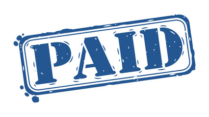 Stamped Approval: A bold PAID stamp in striking blue, signifying a completed transaction and financial satisfaction. © Abdul