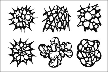 Abstract shapes design element set, abstract grunge element design