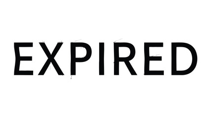 Fototapeta premium Expired Stamp: A bold stamp declares a product or document's expiration, representing the end of validity and signaling a time-sensitive alert.
