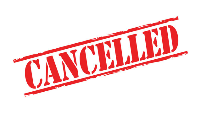 Canceled Stamp: A bold red CANCELLED stamp, a striking visual for any project or document.
