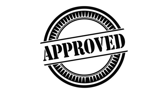 Approved Stamp: A bold and official APPROVED stamp, conveying a clear message of authorization and confirmation. Suitable for design projects, emphasizing agreement and validation.
