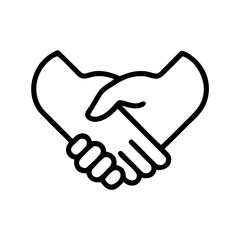 Handshake With Heart icon for web and graphic design