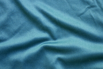 Fototapeta premium Blue sports clothing fabric football shirt jersey texture close up