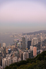 ヴィクトリアピークからの夕景