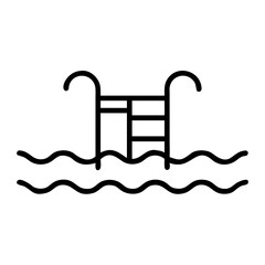 Swimming Pool With Ladder icon for web and graphic design