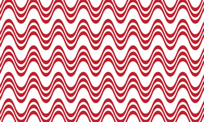 abstract red colour horizontal wave line pattern for banner poster background and with white background.