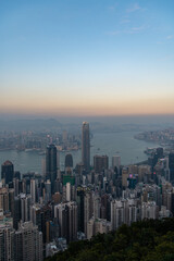 ヴィクトリアピークからの夕景