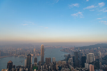 ヴィクトリアピークからの夕景