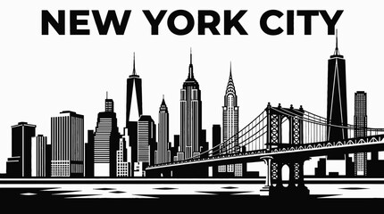 new york city skyline urban architecture downtown landmark travel tourism america usa landscape metropolitan business culture with skyscrapers manhattan bridge hudson © samira
