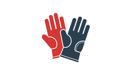 Obraz premium Vector illustration of red and black gloves waving together.