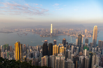 ヴィクトリアピークからの夕景