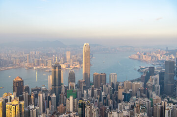 ヴィクトリアピークからの夕景