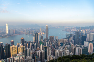 ヴィクトリアピークからの夕景