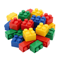 Obraz premium Colorful toy blocks isolated on black