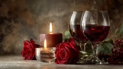 red wine and candle