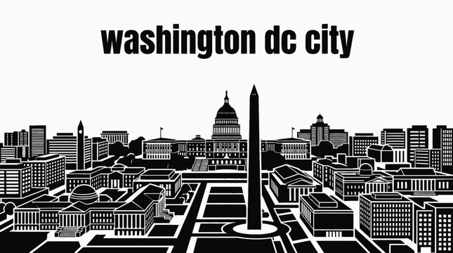 washington dc city skyline urban architecture downtown landmark travel tourism america usa landscape metropolitan business culture modern historic famous district with capitol monument government