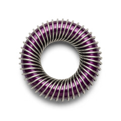 Purple Metallic Torus Object Studio Shot