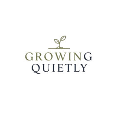 Fototapeta premium growing quietly typography vektor