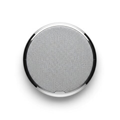 Studio Shot of Modern Circular Smart Speaker