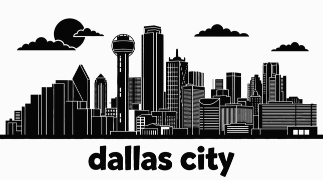 dallas city skyline urban architecture downtown landmark travel tourism america usa landscape metropolitan modern historic destination famous district with texas reunion tower sunset