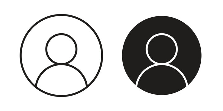 Login icons vector. Line and glyph design with editable stroke