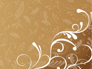 エレガントな洋風の蔦と模様の背景素材