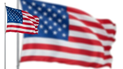Fototapeta premium President's day american flag waving high symbolizing freedom and leadership