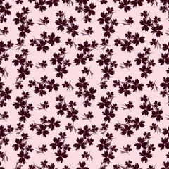 Ditsy floral seamless pattern. Small little flower pattern background. Repeat pattern. Ditsy print. Liberty style. Botanic surface design. Ditsy floral for fashion, texture, fabric, wallpaper, decor