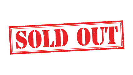 Sold Out Stamp: A bold, red SOLD OUT stamp prominently displayed, signifying high demand and complete sell-out.