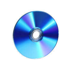 A blue CD is shown on a white background