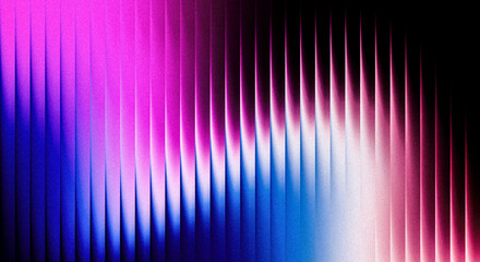 Vibrant abstract gradient background with dynamic vertical lines in shades of pink, purple, and blue creating a visually striking and colorful textured pattern © Muin