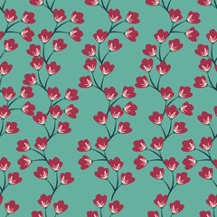 Ditsy floral seamless pattern. Small little flower pattern background. Repeat pattern. Ditsy print. Liberty style. Botanic surface design. Ditsy floral for fashion, texture, fabric, wallpaper, decor