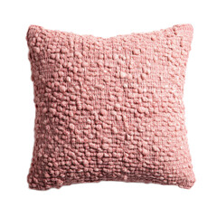 A pink pillow with a fuzzy texture