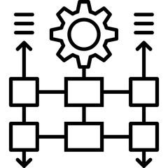 Fototapeta premium Flow Chart Icon Vector Element
