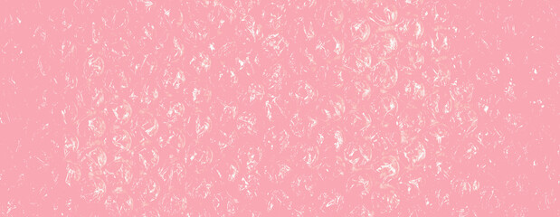 Creative bubble wrap texture &mdash; blushing pink colored watercolor background in rosy tones. Transparent plastic bubbles &mdash; abstract mixed media composition for music covers, contemporary design.