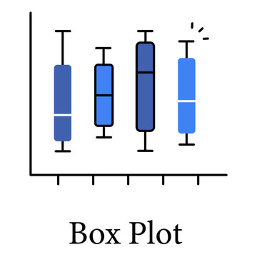 Box Plot Icon Representing Statistical Data Distribution And Quartile Analysis