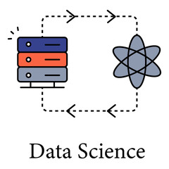 Data Science Icon Representing Digital Analytics Data Modeling And Insights