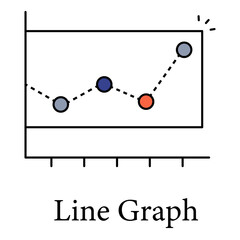 Line Graph Icon For Business Analytics And Trend Data Visualization