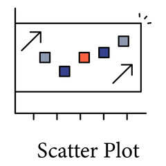 Scatter Plot Icon For Research Data Visualization And Statistical Analysis