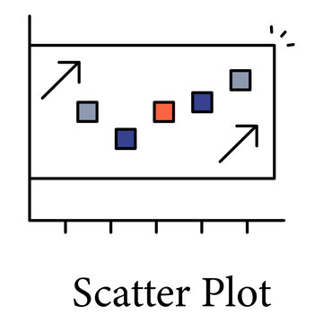 Scatter Plot Icon For Research Data Visualization And Statistical Analysis