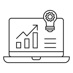 Business Intelligence Icon Symbolizing Data Insights And Analytical Decision Support