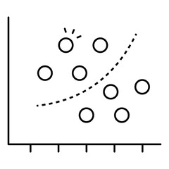 Regression Analysis Icon Representing Statistical Analytics And Data Prediction