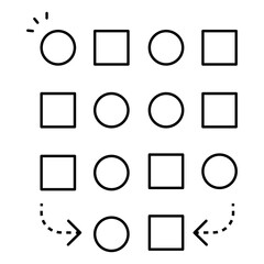 Random Sampling Icon Symbolizing Statistical Research And Data Analysis